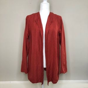 Eileen Fisher Silk and Linen Long Sleeve Duster